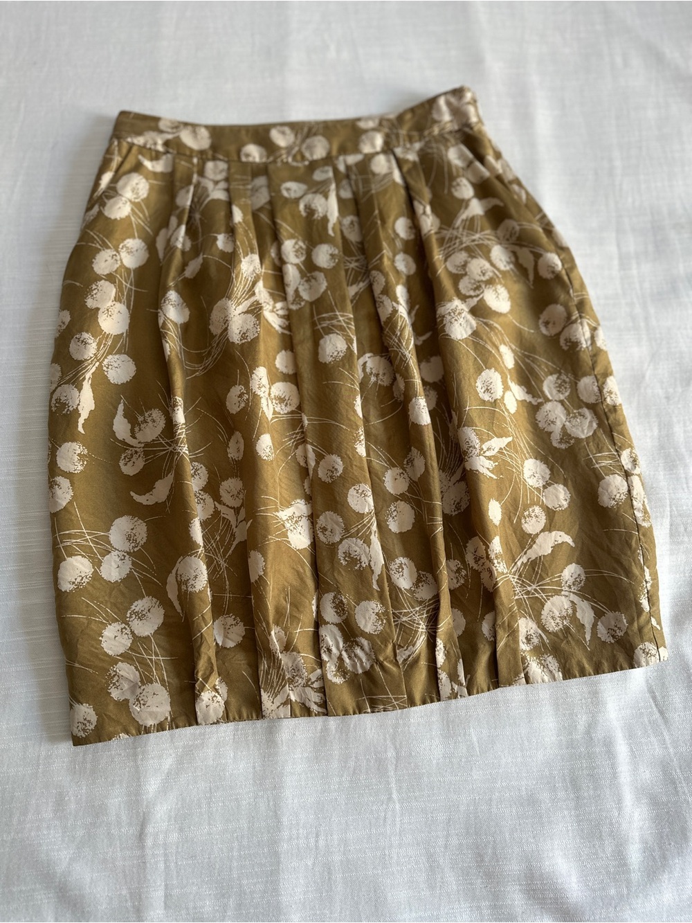 BODEN Silk Pleated Knee-Length Skirt | 4